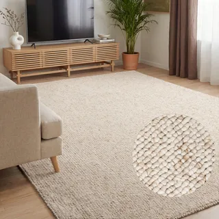 ELLE DECORATION Rocco Teppichläufer 120 x 170 cm Beige