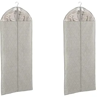 WENKO Kleidersack Balance 150 x 60 cm - Kleiderhülle, sicherer Schutz, Aufbewahrung für Anzüge und Kleider, Polypropylen, 60 x 150 cm, Taupe (Packung mit 2)