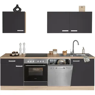 OPTIFIT Küchenzeile 240 cm grau