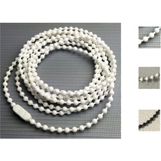 EFIXS Rollokette aus PVC (Bedienkette) - Länge: 120 cm bis 50 m - Hier: 160 cm Bedienlänge (320 cm Umlauf) - 4,5 x 6 mm - für Rollos, Jalousien, Lamellenvorhänge, Farbe: Weiss