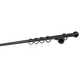 ONDECO Mydeco Maß-Gardinenstange mit Endstück Ball Schwarz Ø 2 cm x 350 cm