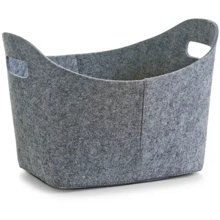 Zeller Aufbewahrungskorb oval 37 x 28 x 25 cm 1-tlg. grau