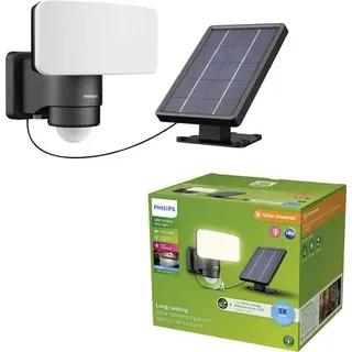 Philips LED Tylus 929004632401 Solar-Außenwandleuchte mit Bewegungsmelder LED 6 W Schwarz