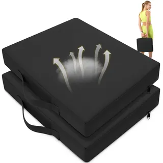 fastmoment Stadion-Sitzkissen 2 Stück 40 x 40 cm Schwarz