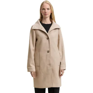 Tom Tailor Damen Wollmantel mit Stehkragen