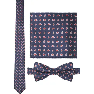 Krawatte BABISTA "3 tlg. Krawattenset BATTISO", Herren, Gr. Blacklist, blau (dunkelblau), Obermaterial: 100% Polyester COOLMAX PES(Coolmax)., Krawatten Krawatte