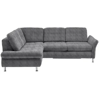 Beldomo Style Ecksofa , Graubraun , Textil , Ottomane links, L-Form , 242x210 cm , Goldenes M , Bettkasten erhältlich, Stoffauswahl, seitenverkehrt erhältlich, Bettfunktion erhältlich, Hocker erhältlich, Rücken echt , Wohnzimmer, Sofas & Couches, Wohnlandschaften, Ecksofas