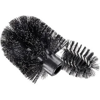 Wenko Ersatzbürstenkopf für WC-Garnituren Randreiniger Ø 8 cm - Ersatz-Toilettenbürste, Kunststoff, 8 x 8 cm, Schwarz, 0 x 8 x 8 cm