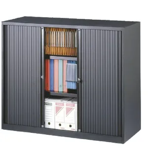 BISLEY Rollladenschrank 100 x 43 x 103 cm Schwarz