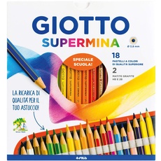 Giotto Fila Pastelli Supermina Ast 18 +2 Matite Lyra Temagraph In Grafite, Multi, 3