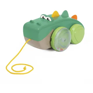 Chicco, Krokodil Pull Along Eco+, Nachziehspielzeug, 50 cm Langes Seil, Räder mit Kugeln, Taumelbewegung, Recycelter Kunststoff, Made in Italy, Kinderspielzeug von 12-36 Monaten
