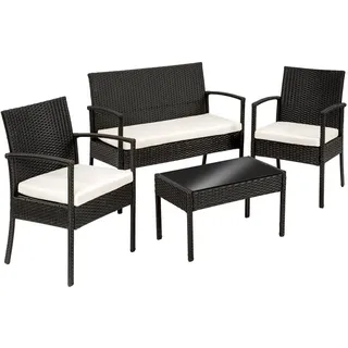 Tectake Sparta Set 4-tlg. schwarz