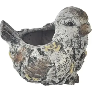 INDECOR Ebi Blumentopf Vogel 30 x 22 x 26 cm, Keramik, Steinmuster X14125