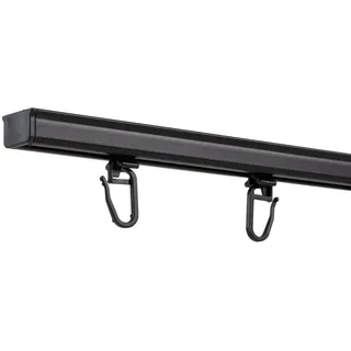 SN DECO GROUP Gardinenschiene Objektschiene RS 1-läufig Ø 18,7 mm 150 cm Schwarz/Grau