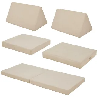 [en.casa] Kindersofa Norhulta 150 x 66 x 46 cm Textil beige