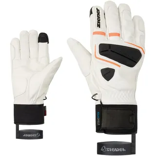 Ziener Herren GALF-Z Ski-Handschuhe/Wintersport | Primaloft, Leder, Touch, White, 8,5