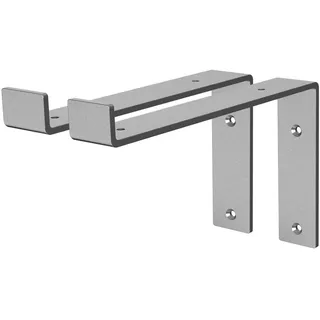 Ml-Design Regalhalterung , Grau , Metall , 17x4x25.5 cm , Wohnzimmer, Regale, Wandregale