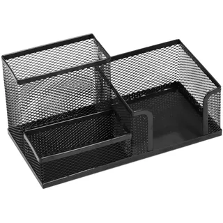 Leviatan Schreibtisch Organizer Stiftehalter Metall 205x103x98 mm Schwarz