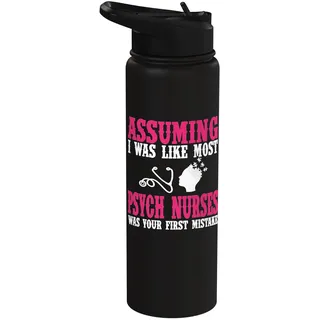 Psych Nurse Apparel – Lustiges Design für beste psychiatrische Krankenschwestern Stainless Steel Insulated Water Bottle