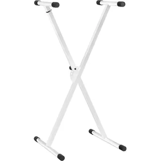 Classic Cantabile X-Keyboardständer (höhenverstellbar in 5-Stufen, klappbar, zerlegbar, stabil) Weiß