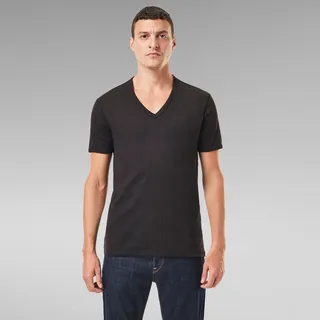 G-Star Basic V-Neck T-Shirt 2-Pack - Schwarz - Herren - XL
