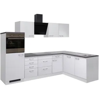Flex-Well Winkelküche L-Form 280 x 170 cm Weiß