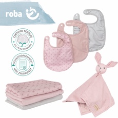 Roba, Lätzchen, Geschenkset Baby Essentials Lil Planet rosa