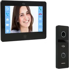 ELRO PRO PV40 Full HD Video-Türsprechanlage mit Farbbildschirm-Mit Voicemail-13 Klingeltöne-Modernes Design, 1 Familie