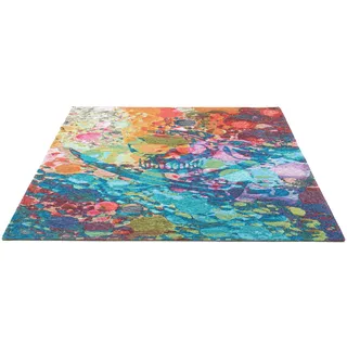 Sansibar Teppich »Keitum 006« rechteckig 3 mm Höhe Flachgewebe, modernes Design, Motiv Totenkopf & gekreuzte Säbel, bunt