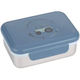LÄSSIG Kinder Brotdose Edelstahl Lunchbox Frühstücksbox Nachhaltig Kindergarten Schule/Adventure Tractor