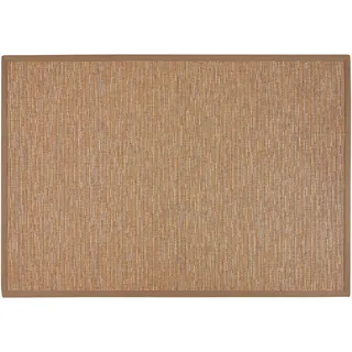 Teppich DEKOWE "Naturino Effekt", braun (camelfarben), B:60cm H:8mm L:110cm, Kunstfaser, Teppiche, Teppich, Flachgewebe, Sisal-Optik, mit Bordüre, In- und Outdoor geeignet