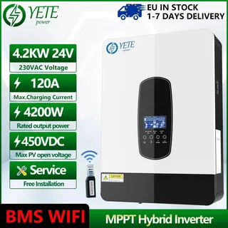 Solarwechselrichter, 4000W Ausgang, WiFi-Fernüberwachung, 4.2KW 24V WIFI