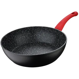 San Ignacio TOLEDO - Bratpfanne 28cm aus geschmiedetem Aluminium, Induktion - Langlebige Antihaftbeschichtung - Für alle Herdarten geeignet, Schwarz