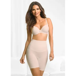 Shapingleggings BONPRIX, Damen, Gr. 50, N-Gr, beige (puder), Obermaterial: 80% Polyamid, 20% Elasthan. Futter: 100% Baumwolle, unifarben, Hosen Shapingleggings, aus Polyamid und Elasthan, mit Baumwollfutter, unifarbenes Design