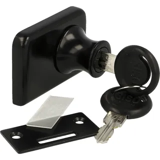 Siso Zylinder Glastürschloss Vetro-Double gleichsperrend Zamak schwarz