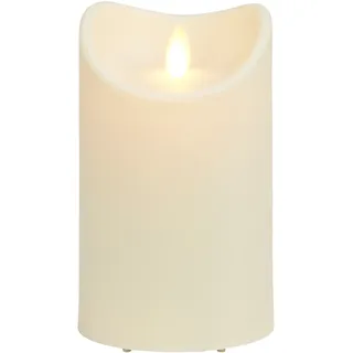 IC Home LED Dekolicht "LED-Kerze für aussen, Weihnachtsdeko" 1 Stk. Warmweiß mit beweglicher Flamme, Ø ca. 8,9 cm, LED-Outdoor Kerze, cremefarben
