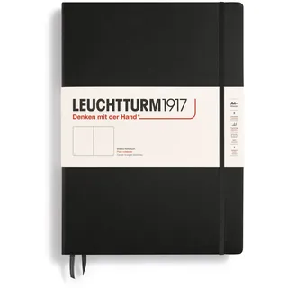 LEUCHTTURM1917 308227 Notizbuch Master Classic (A4+), Hardcover, Schwarz, 235 nummerierte Seiten