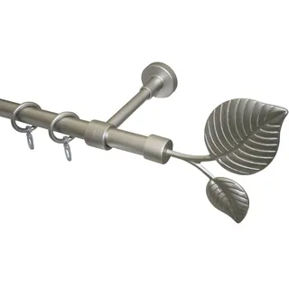 GARESA Vorhangstange LEAF 1-läufig Ø 20 mm 180 cm Weiß