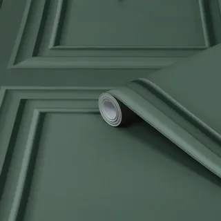 Laura Ashley Vliestapete Redbrook Wood Panel Fern Green Grün FSC®