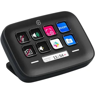 Elgato Stream Deck Neo (Schwarz) – 8 anpassbare Tasten, 2 Touch Points, rasante Tasks & Workflows – Steuern Sie Word, Excel, PowerPoint, Teams, Zoom, Spotify etc - Kompatibel mit Mac und PC