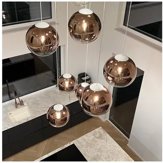 s`luce Orb 5-flg. Ø 30 cm Rund Schwarz/Klar Glas