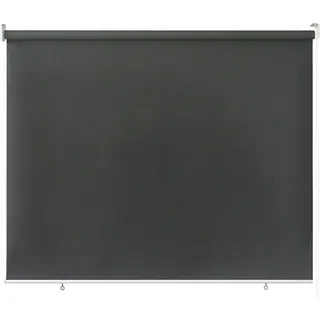VINGO Senkrechtmarkise Markisen Screen Rollo Balkonrollo Sichtschutz Rollo Beschattung 140 x 140 cm Anthrazit - Schwarz