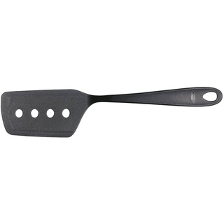 Fiskars Pfannenwender mit scharfen Kanten und asymmetrischem Kopf, Essential, Kunststoff, Länge: 29 cm, Schwarz, 1065595