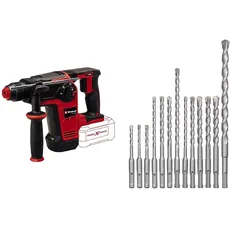 Einhell Professional Akku-Bohrhammer TP-HD 18/26 Li BL-Solo Power X-Change (18 V, Brushless, 2,6 J, SDS-plus, pneumatisches Schlagwerk, 4 Funktionen, Koffer, ohne Akku, inkl. 12-tlg. Meisselset)