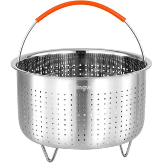 Dampfkorb für Instant Pot, Edelstahl Gemüse Dampfgarer Korb Einsatz für Töpfe (3qt)