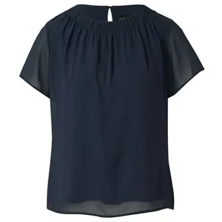 s.Oliver Luftige Chiffon-Bluse mit gesteppter Raffung