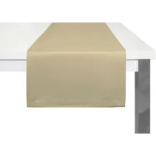 Tischläufer WIRTH "NEWBURY" Gr. 1, grau (taupe), B:50cm L:150cm, Baumwolle, Polyester, Tischdecken, Tischläufer