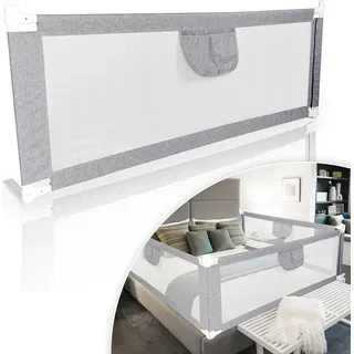 Jiubiaz Bettgitter Rausfallschutz 180 cm x 80 cm einfache Montage stabile Konstruktion Kleinkinder Schlafzimmerzubehör für Jungen und Mädchen