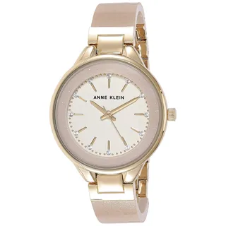 Anne Klein Damenuhr Trend Creme-Gold mit Spangen-Armband