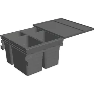 ninka Mülltrennsystem Set eins2fünf 4 Fächer 500 mm Grau